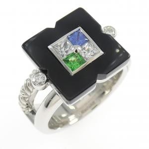 750WG カラーストーン リング