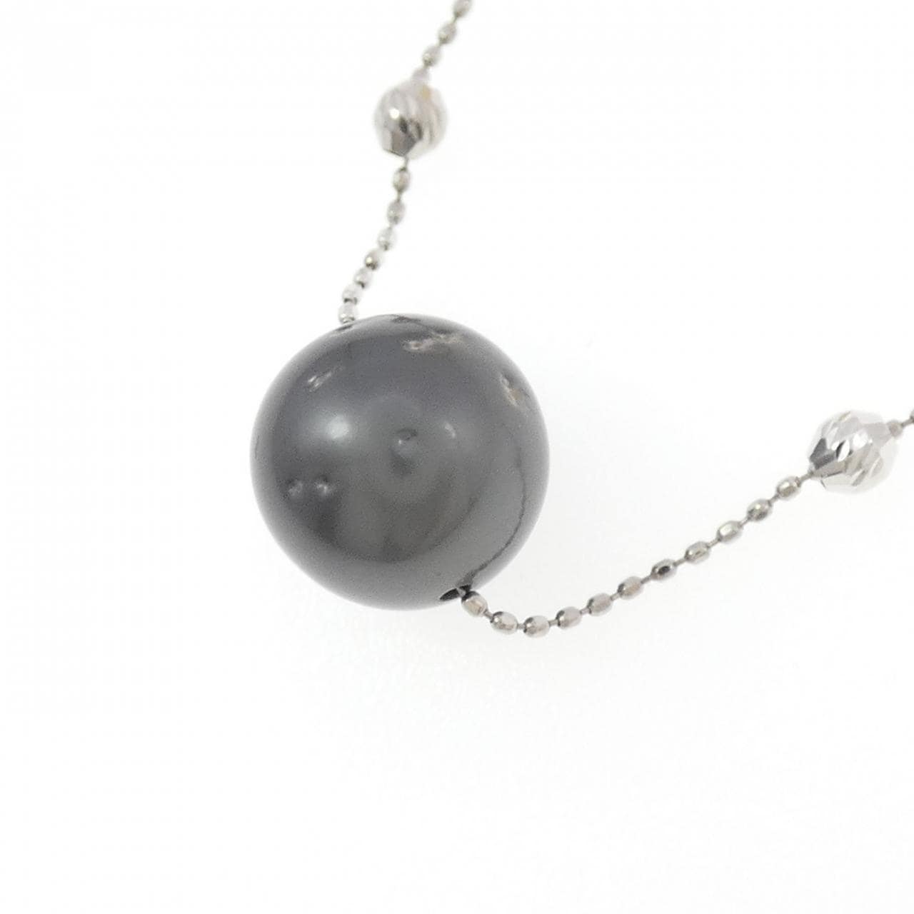 K18WG 黒蝶パール ネックレス