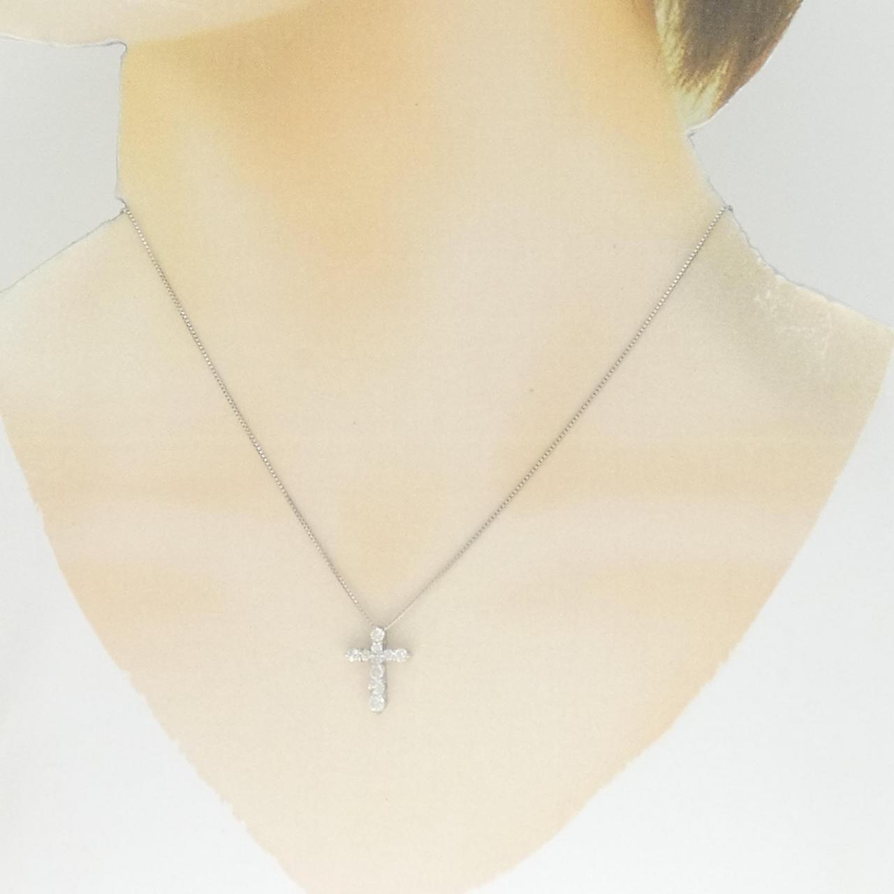 PT900/PT850 クロス ダイヤモンド ネックレス 0.50CT