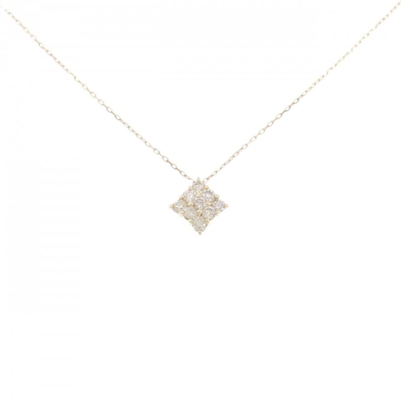 【新品】K10YG ダイヤモンド ネックレス 0.20CT