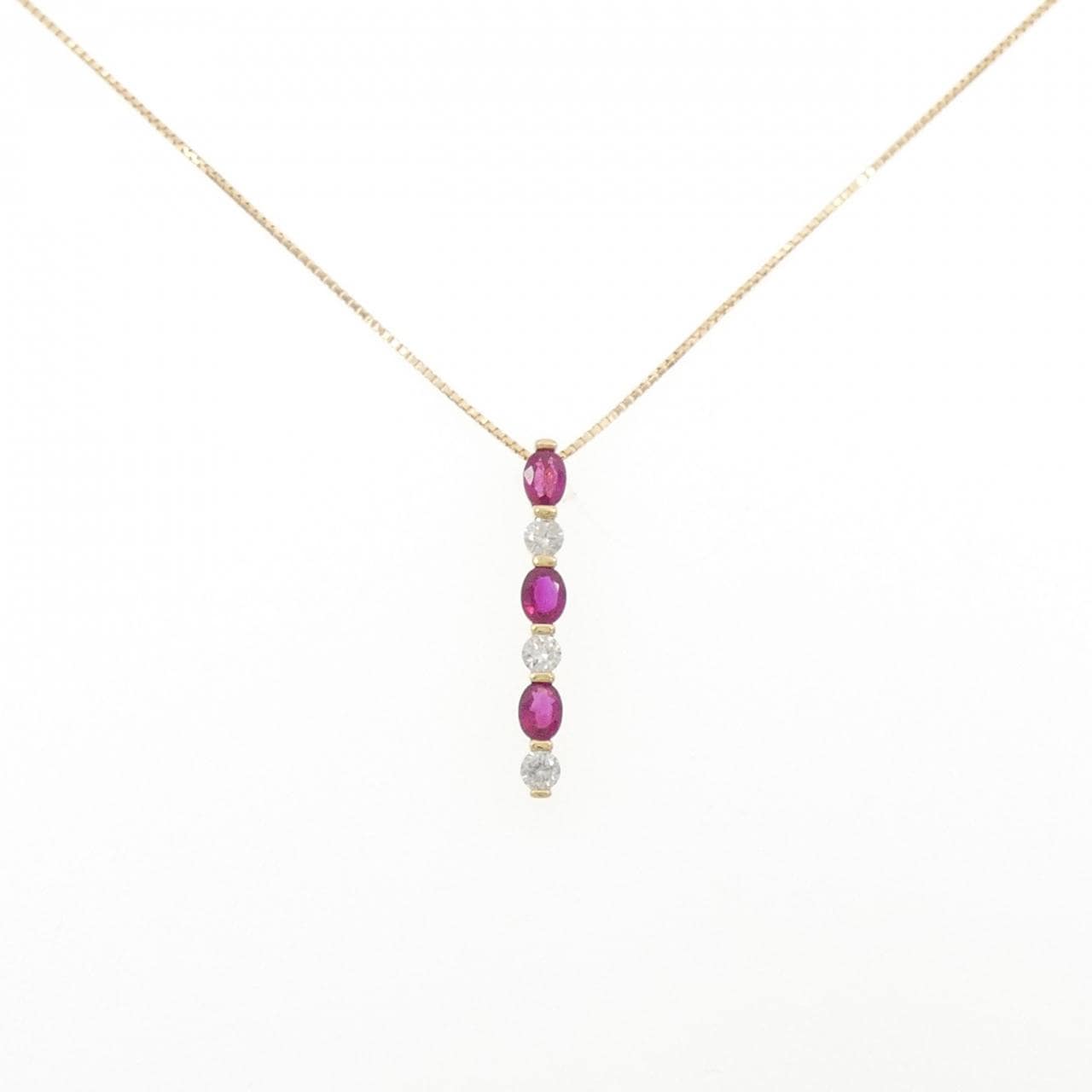 K18YG ルビー ネックレス 0.55CT