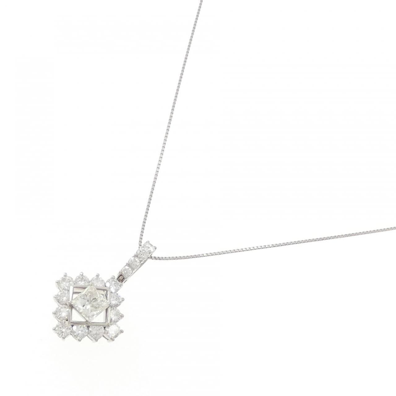 PT900/PT850 ダイヤモンド ネックレス 1.067CT J VS2 ファンシーカット