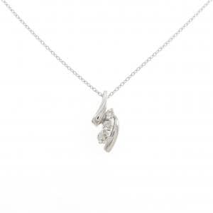 K18WG ダイヤモンド ネックレス 0.12CT