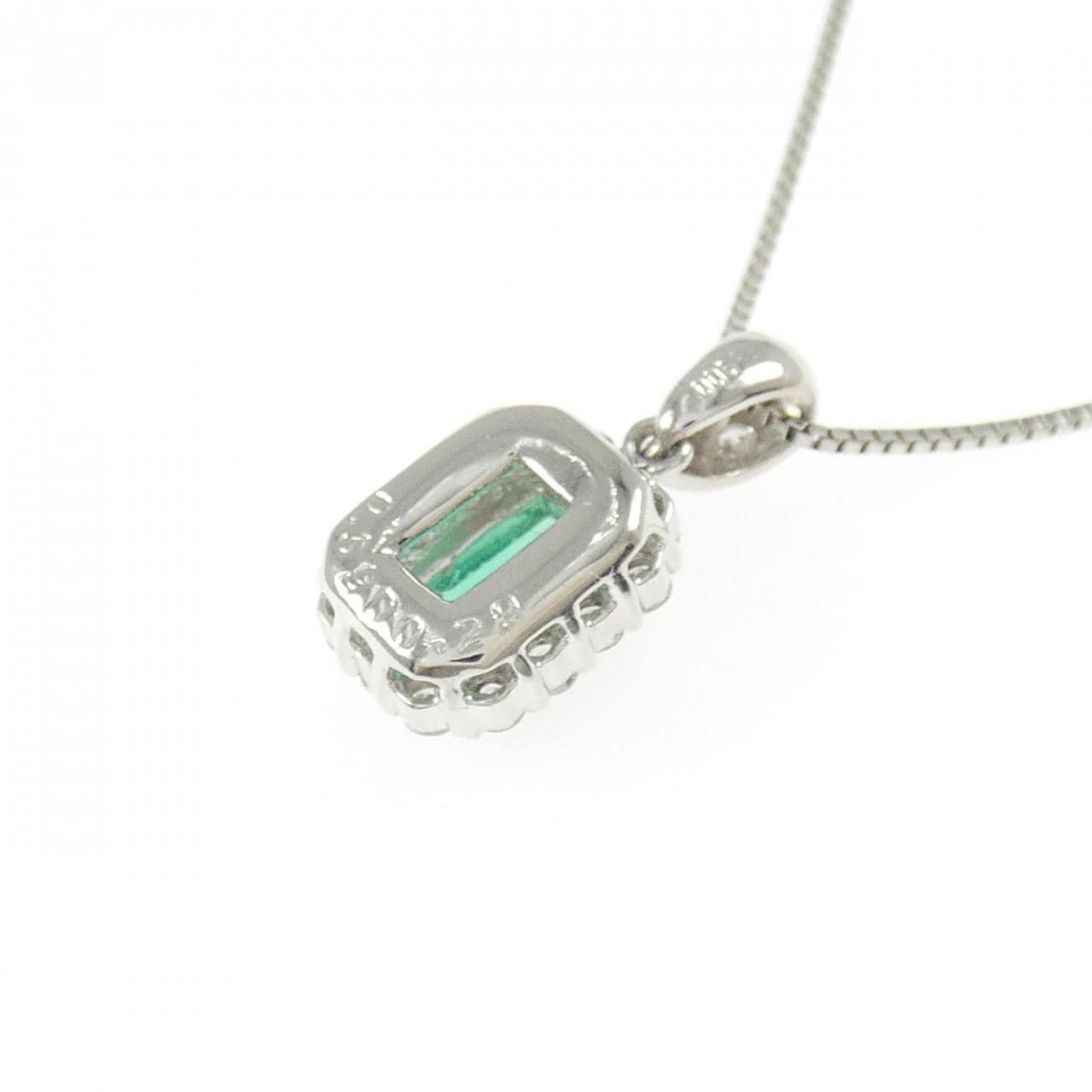 PT900/PT850 エメラルド ネックレス 0.59CT
