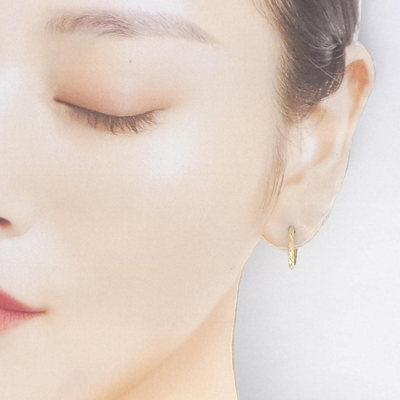 K18YG フープ ピアス 片耳