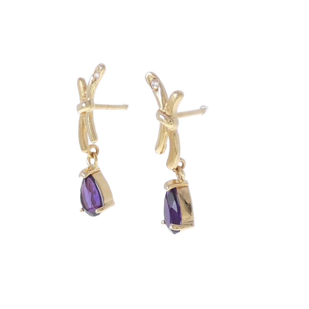 K18YG アメジスト ピアス