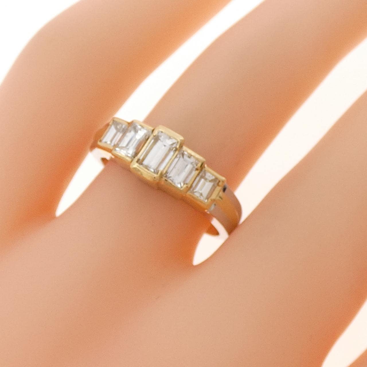 K18YG/PT900 ダイヤモンド リング 1.01CT