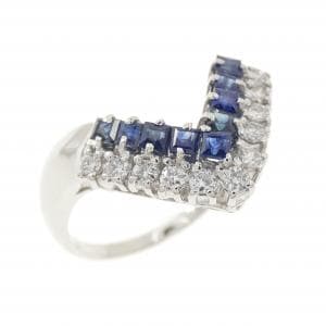 PT900 サファイヤ リング 0.40CT