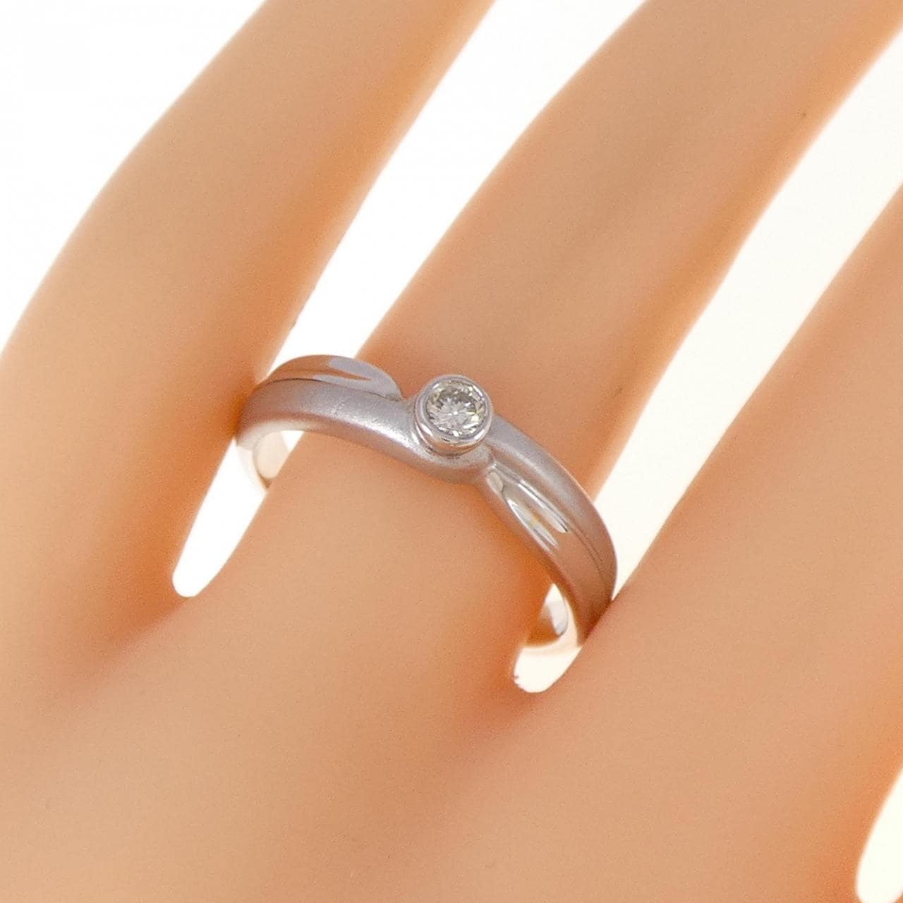 750WG ダイヤモンド リング 0.11CT