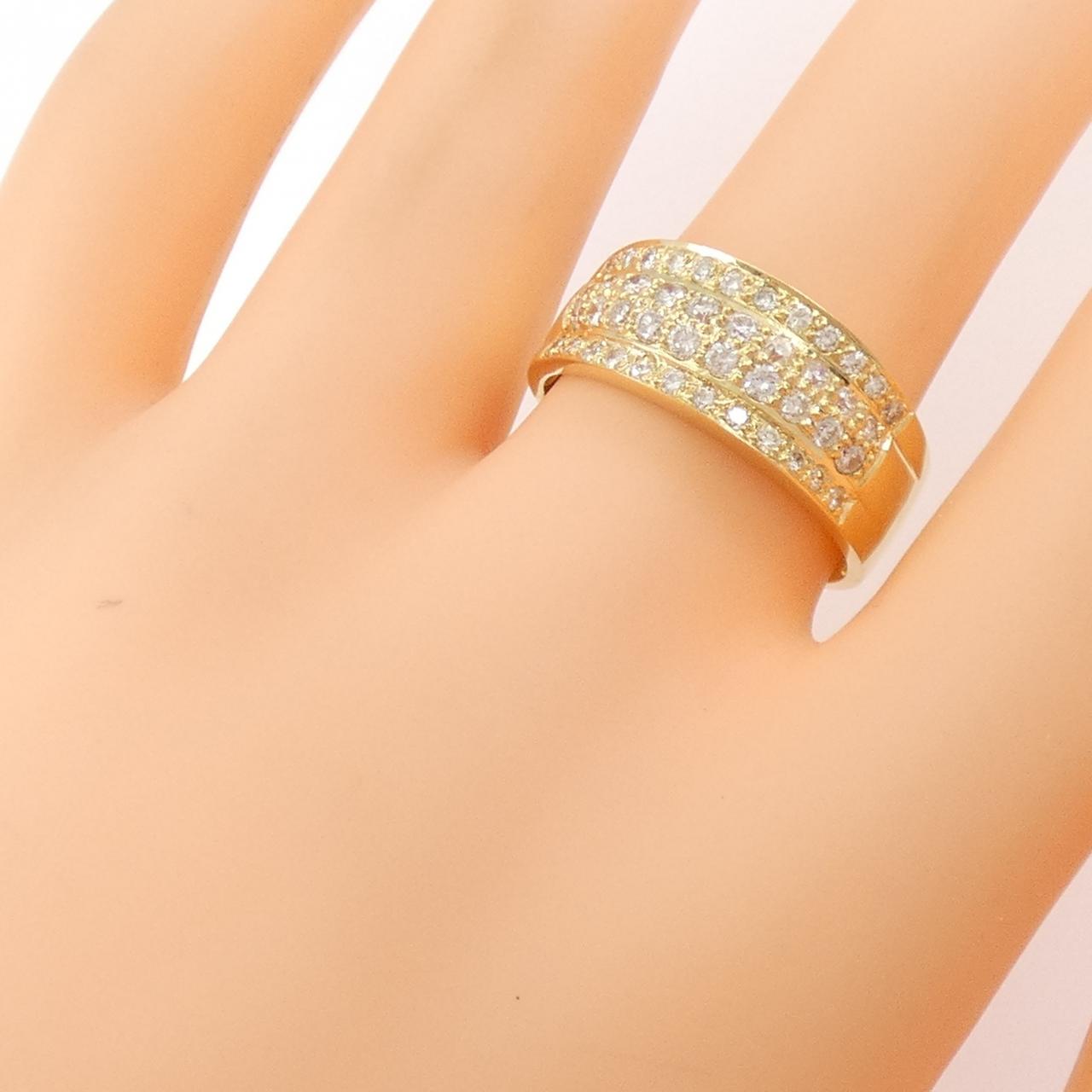 K18YG ダイヤモンド リング 0.73CT
