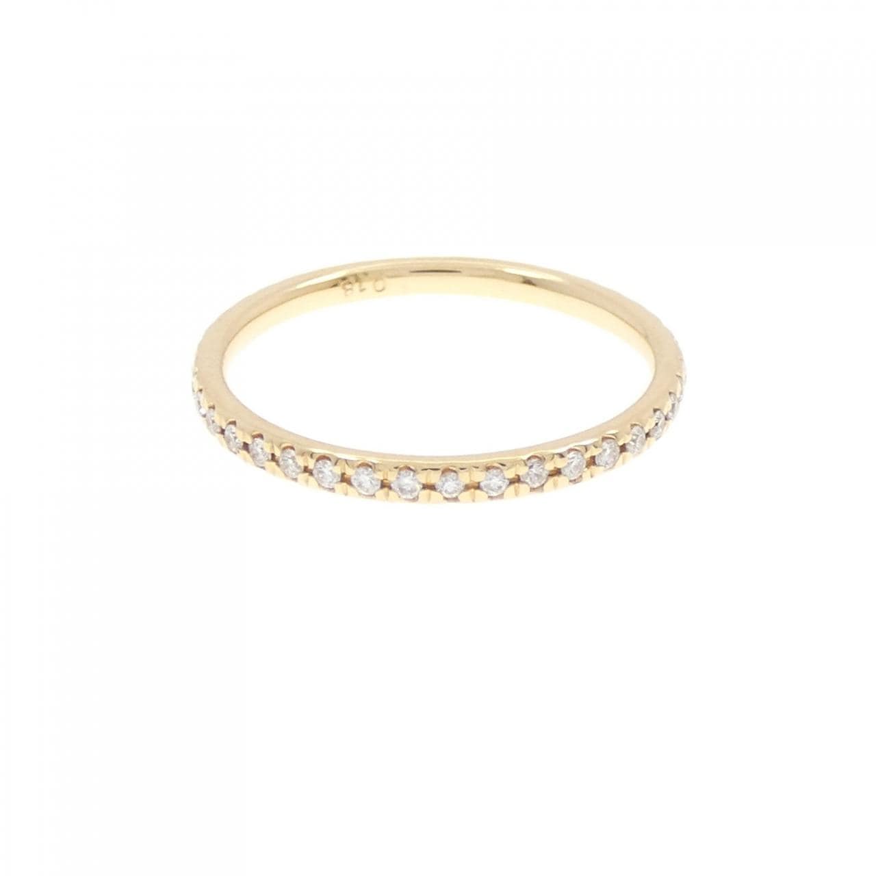 K18YG フルエタニティ ダイヤモンド リング 0.18CT