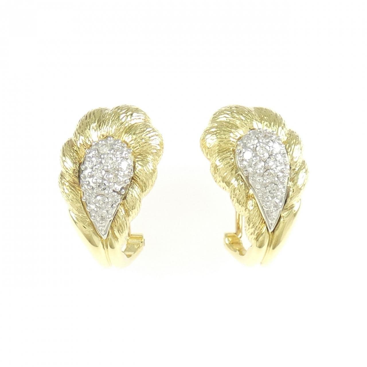 K18YG/PT900 ダイヤモンド ピアス/イヤリング 0.20CT