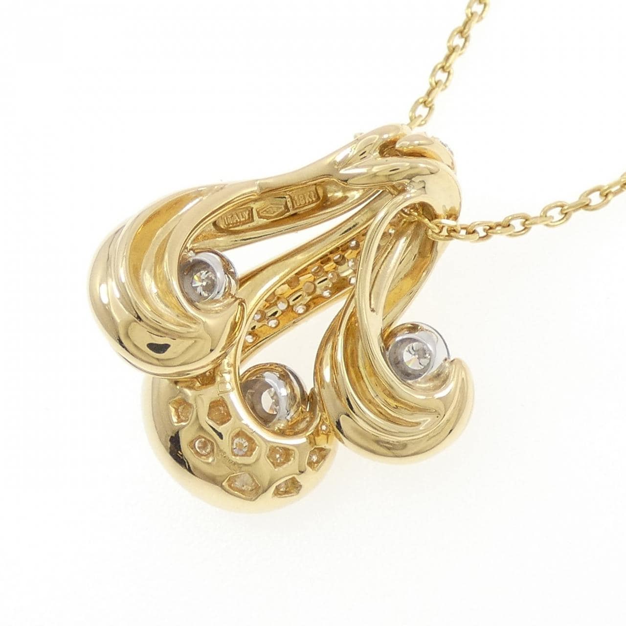 750YG/750WG/K18 ダイヤモンド ネックレス 1.15CT