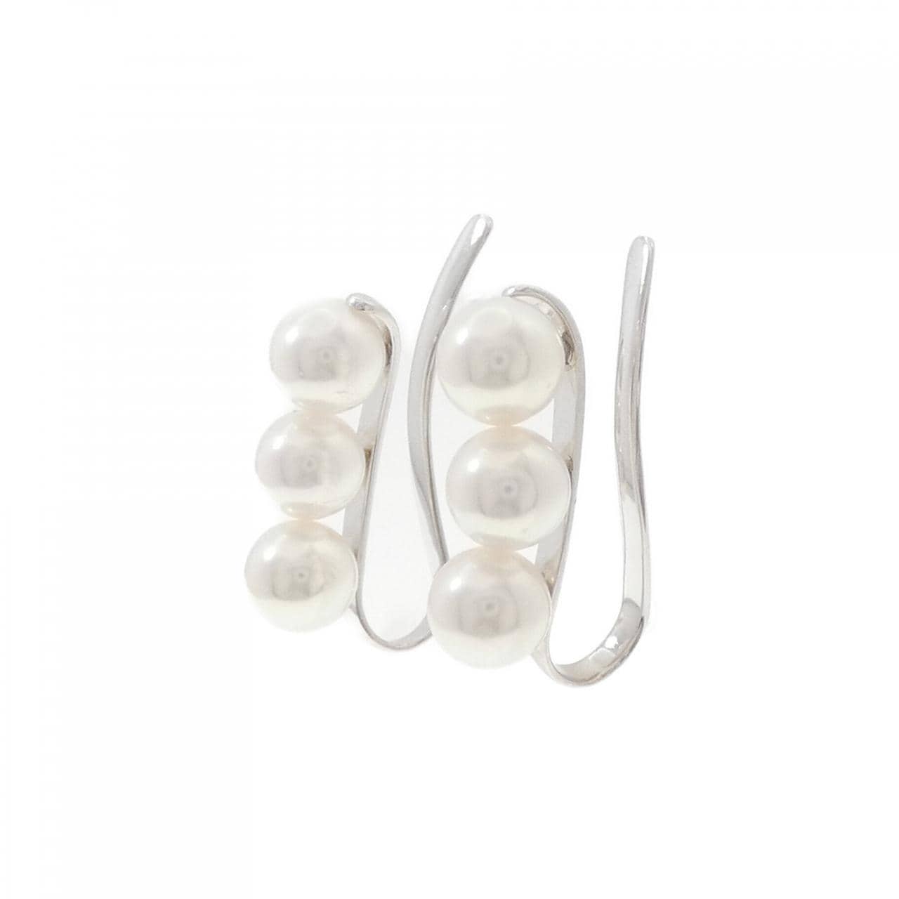 K18WG アコヤパール イヤリング