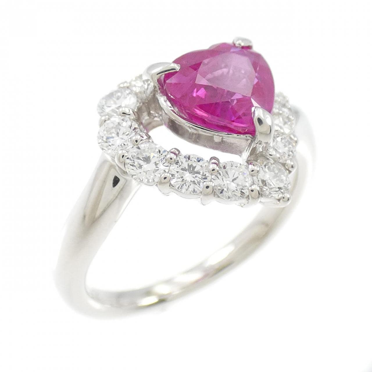 PT Heart Ruby Ring 1.492CT
