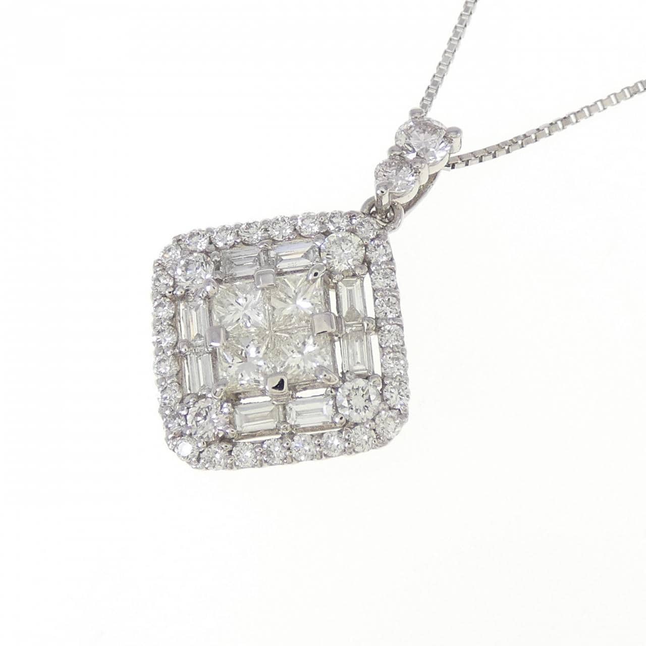 【新品】PT900/PT850 ダイヤモンド ネックレス 0.80CT