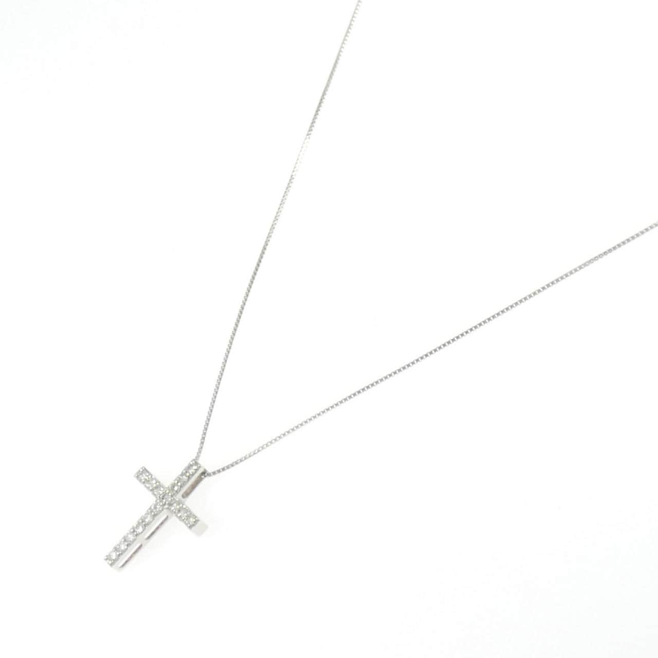 PT900/PT850 クロス ダイヤモンド ネックレス 0.25CT