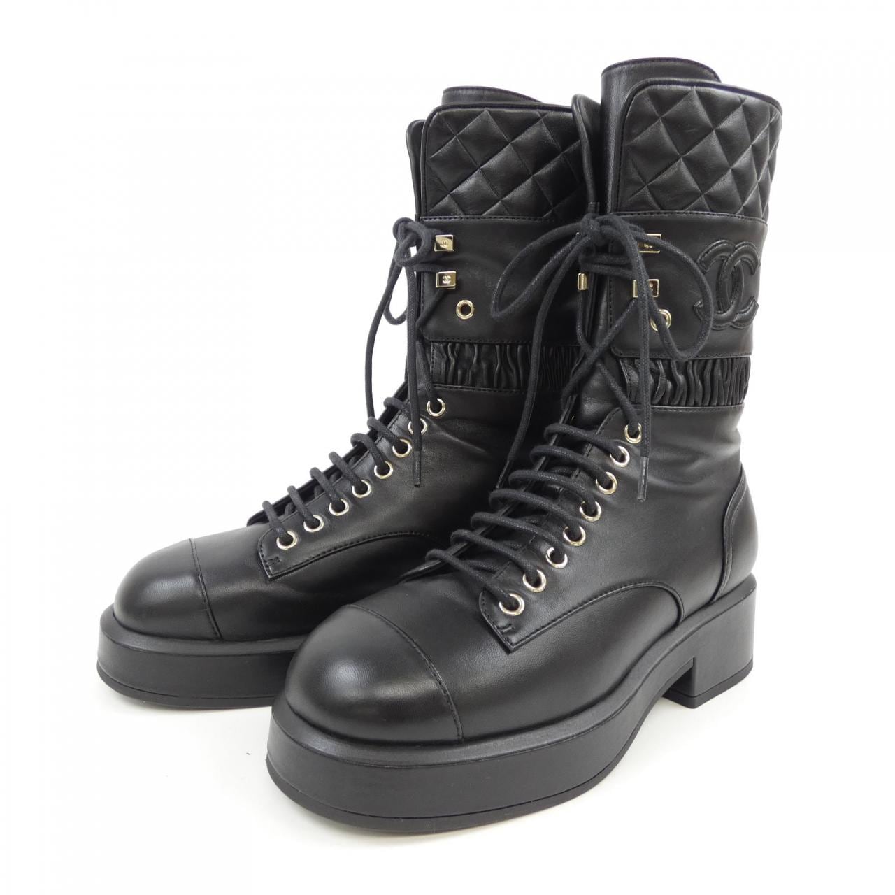 シャネル CHANEL レースアップ LACE UP G37956X01000 ブーツ