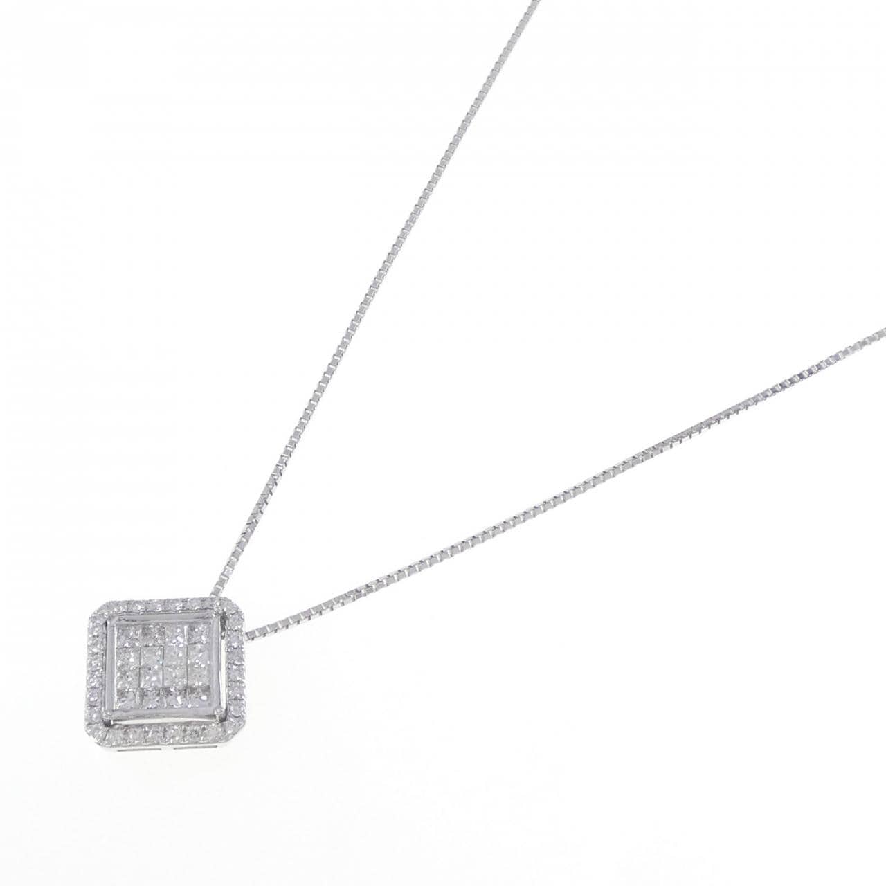 K18WG ダイヤモンド ネックレス 1.00CT