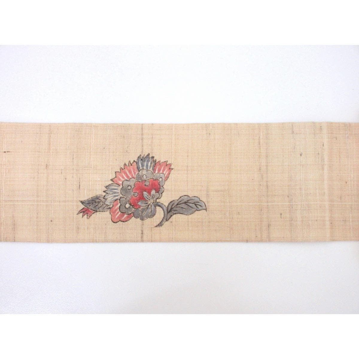 名古屋帯　紬織　友禅加工