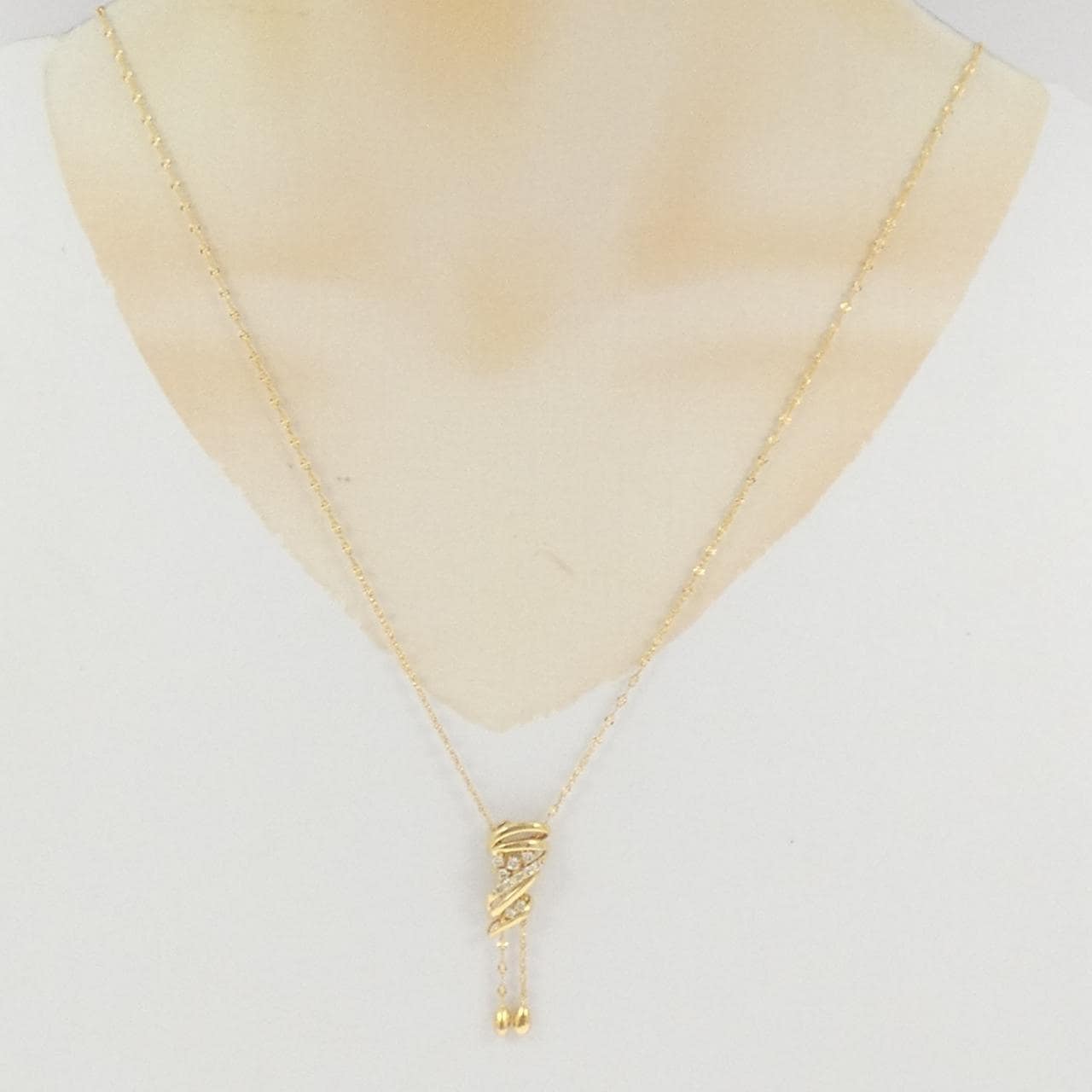 K18YG ダイヤモンド ネックレス 0.20CT
