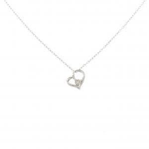 PT900 ハート ダイヤモンド ネックレス 0.02CT