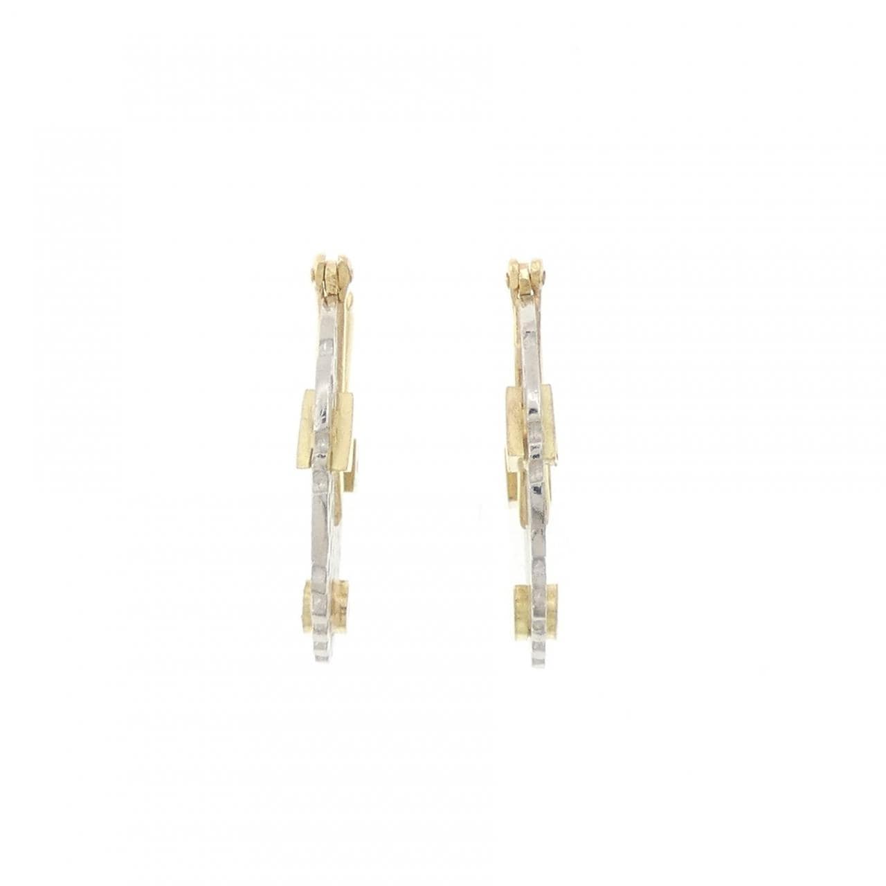 750YG/PT900 ダイヤモンド ピアス 0.11CT