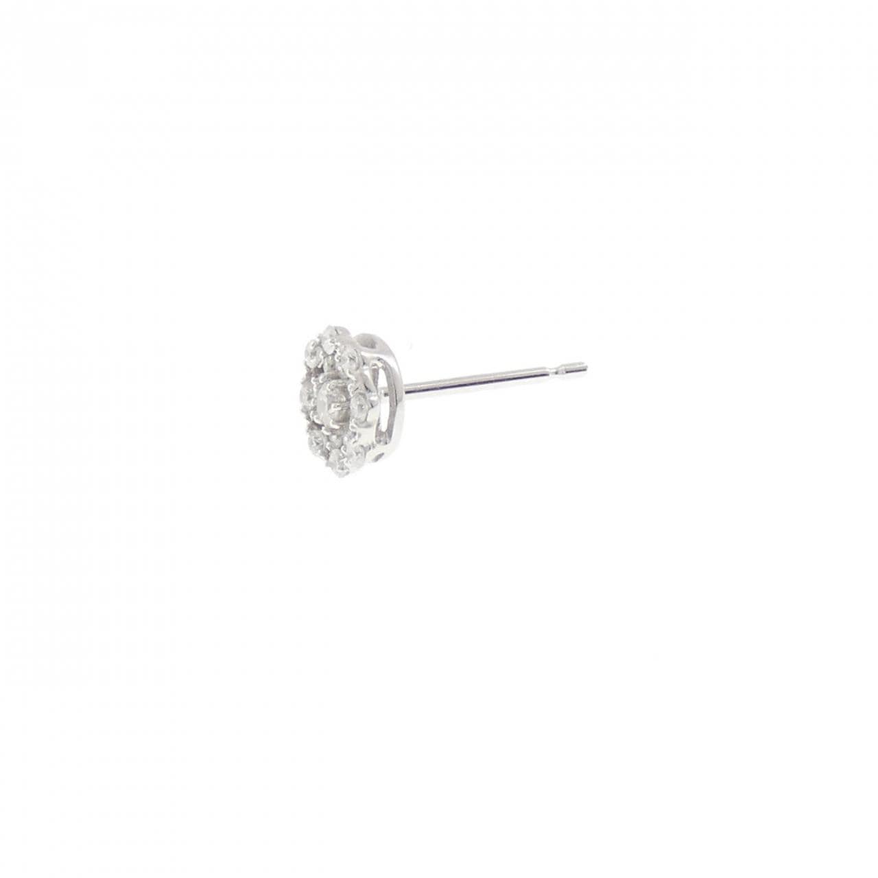 K18WG ダイヤモンド ピアス 0.10CT 片耳