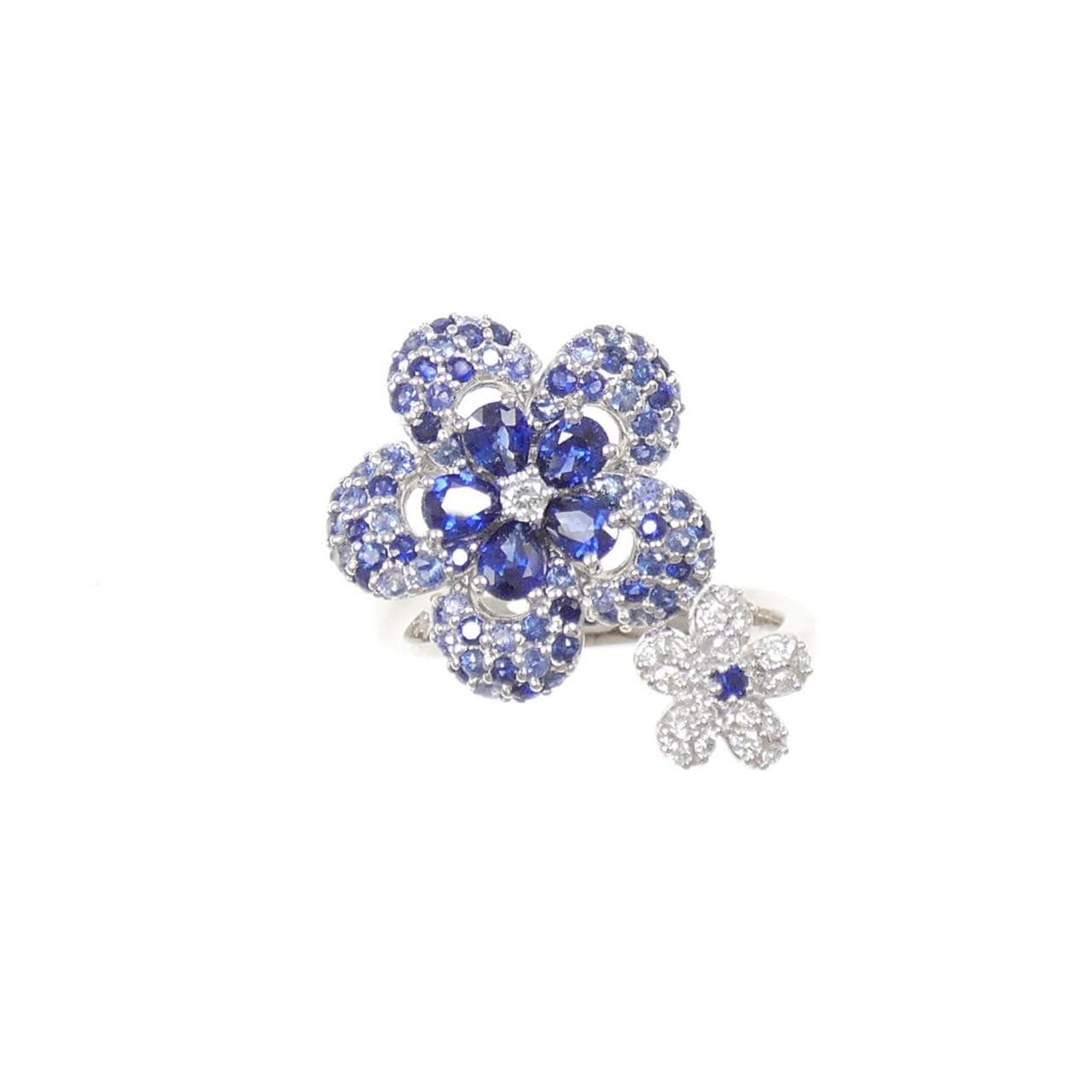 ポンテヴェキオ フラワー サファイヤ リング 1.10CT