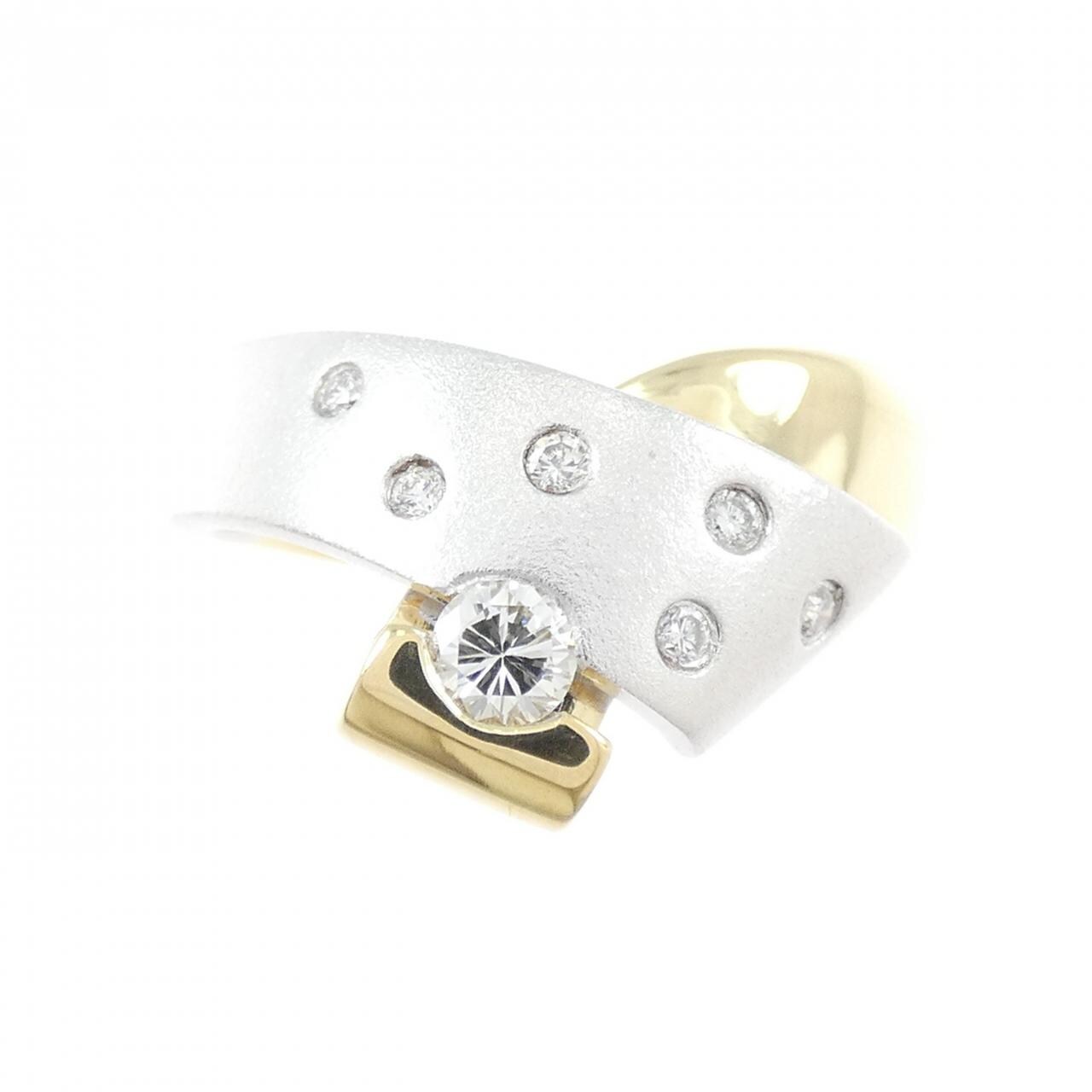 K18YG/K18WG ダイヤモンド リング 0.19CT