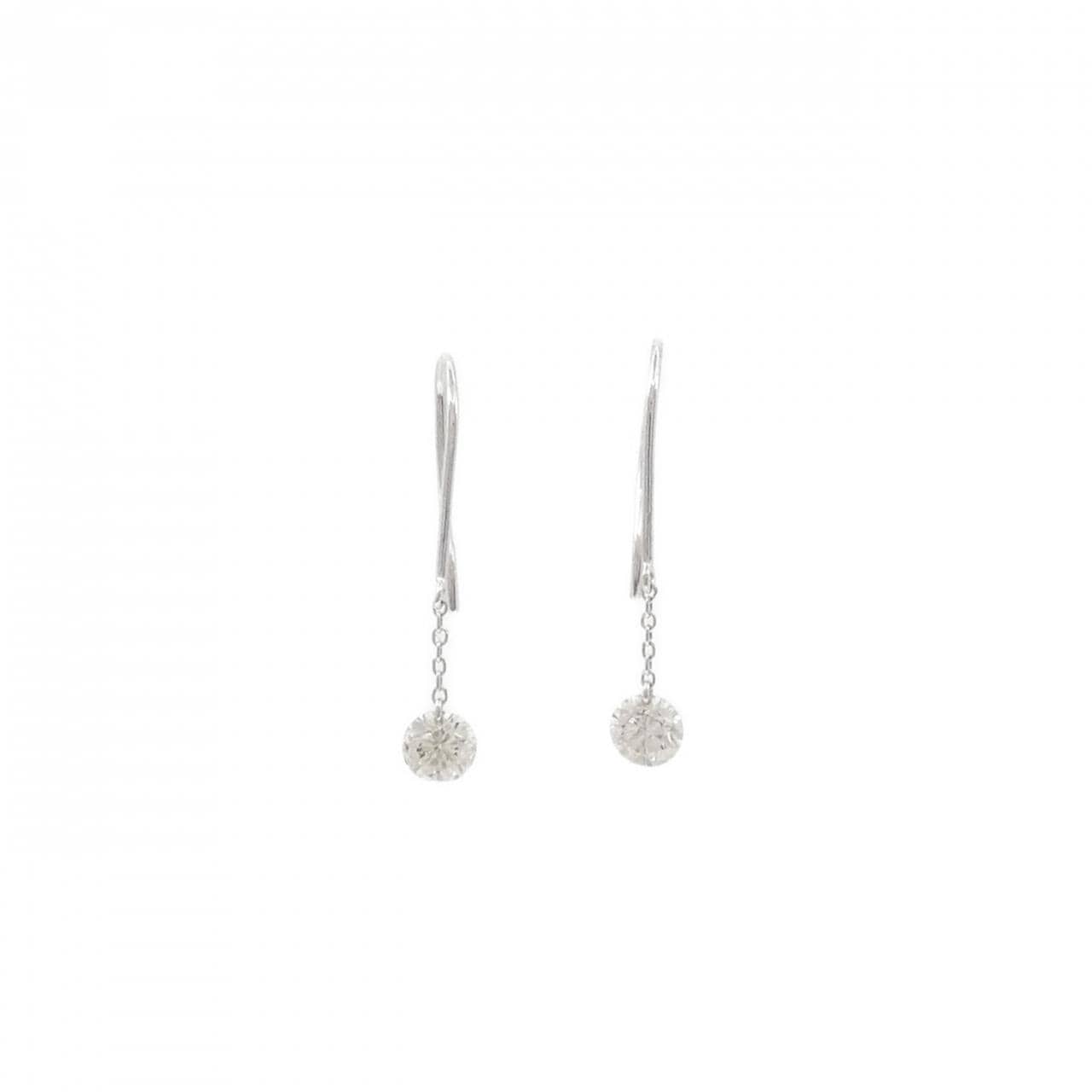 K18WG ダイヤモンド ピアス