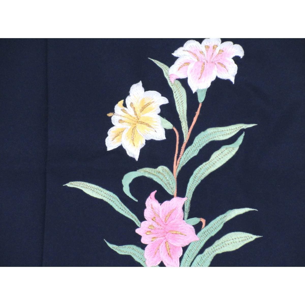 女袴　ボカシ刺繍　紐下９９ｃｍ　ＬＬサイズ