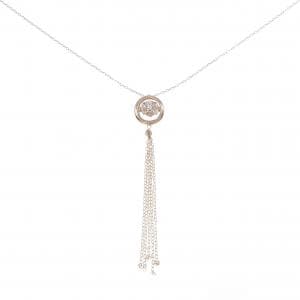 K18PG フラワー ダイヤモンド ネックレス 0.30CT