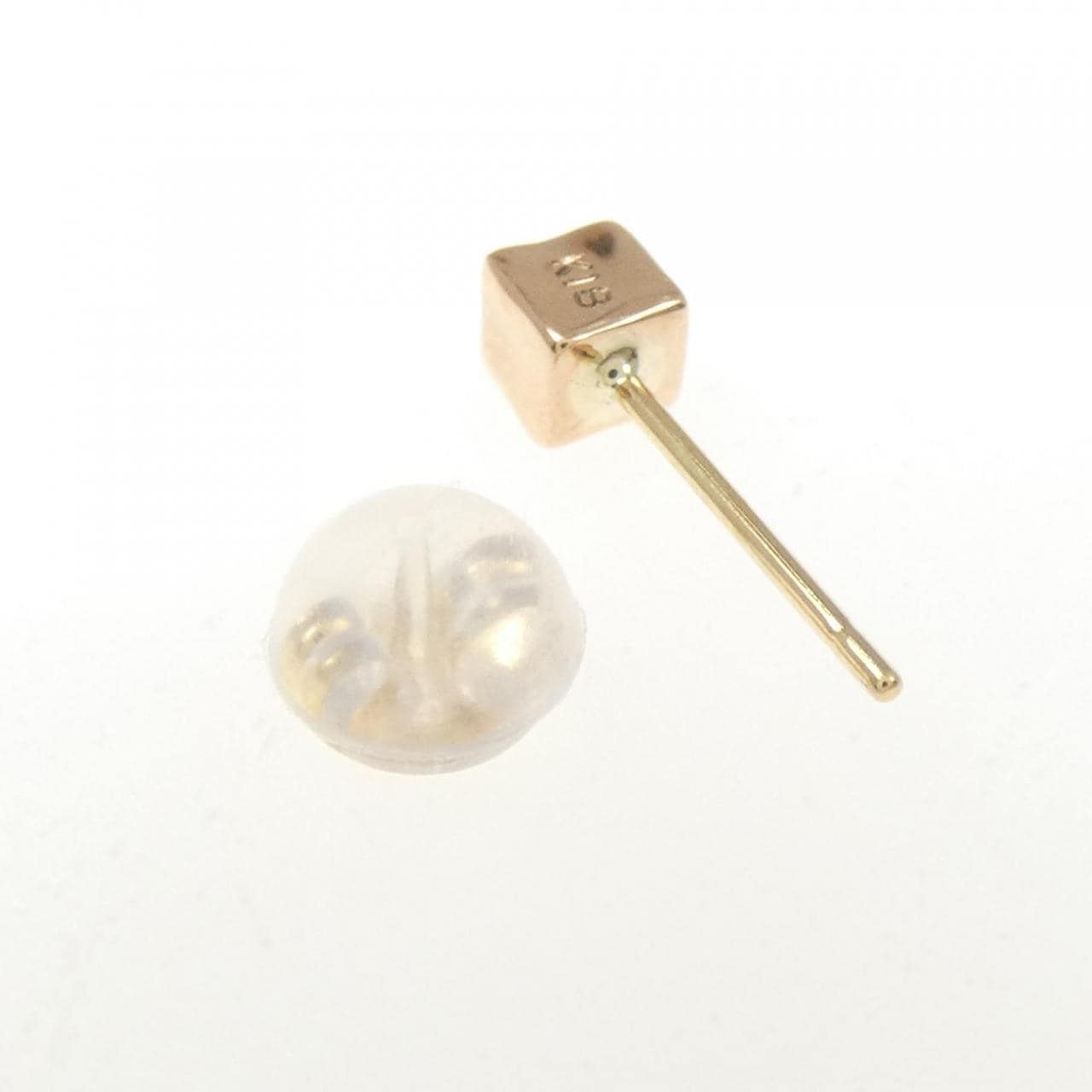 K18PG/K18YG ダイヤモンド ピアス 片耳