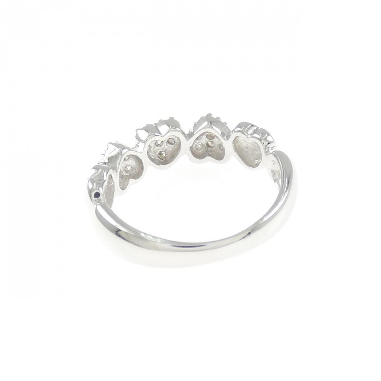 K18WG ハート ダイヤモンド リング 0.17CT