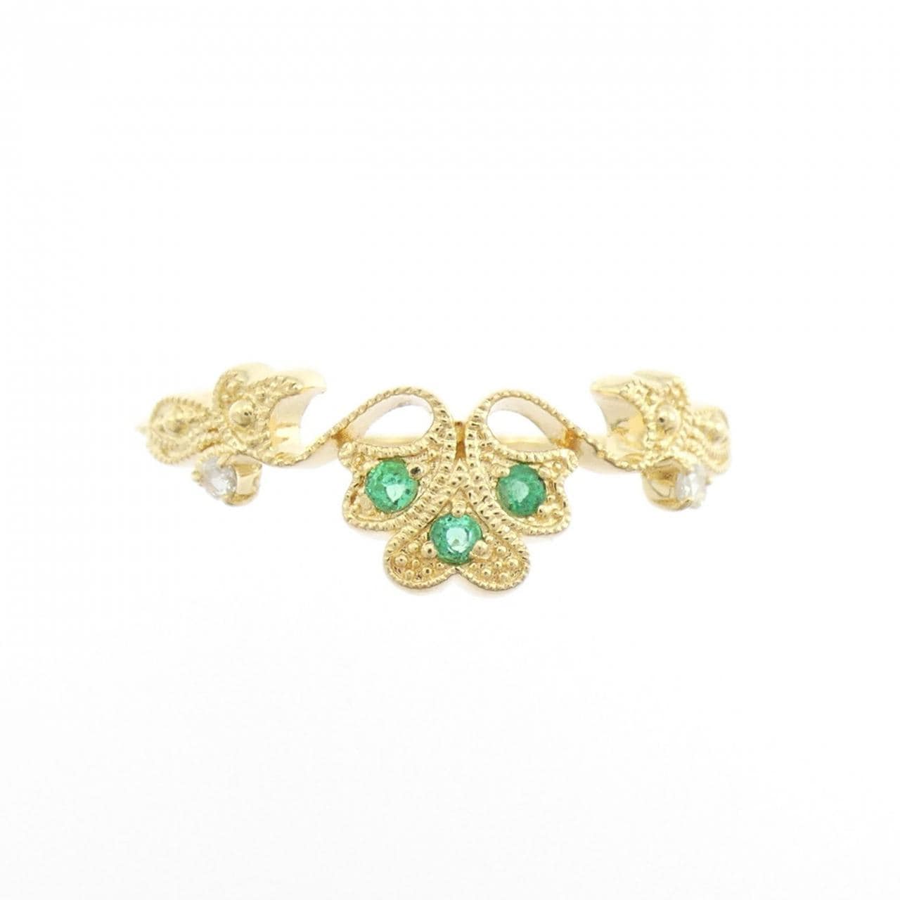 K18YG エメラルド リング 0.03CT