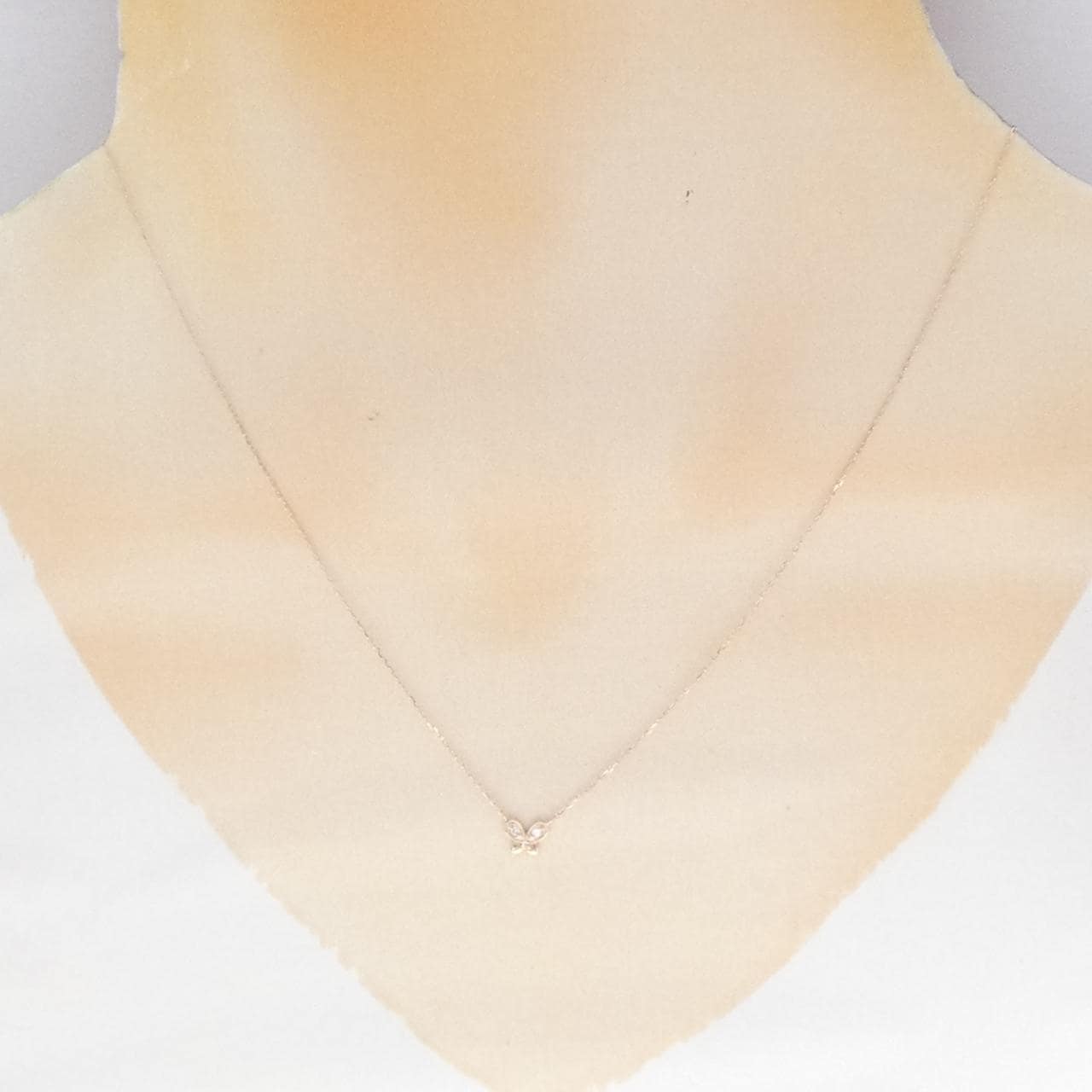 K10PG バタフライ ダイヤモンド ネックレス