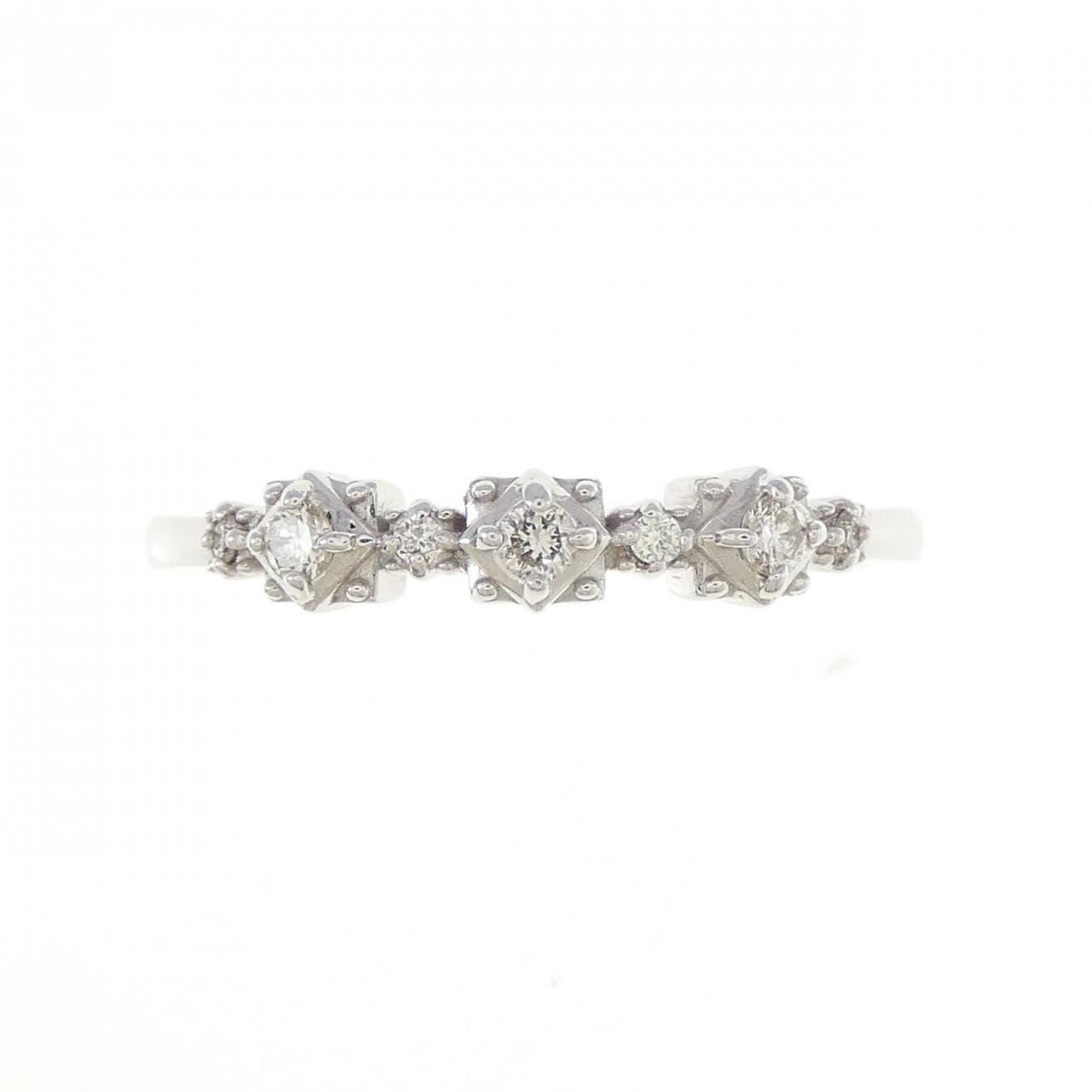 [BRAND NEW] K18WG Diamond Ring 0.10CT