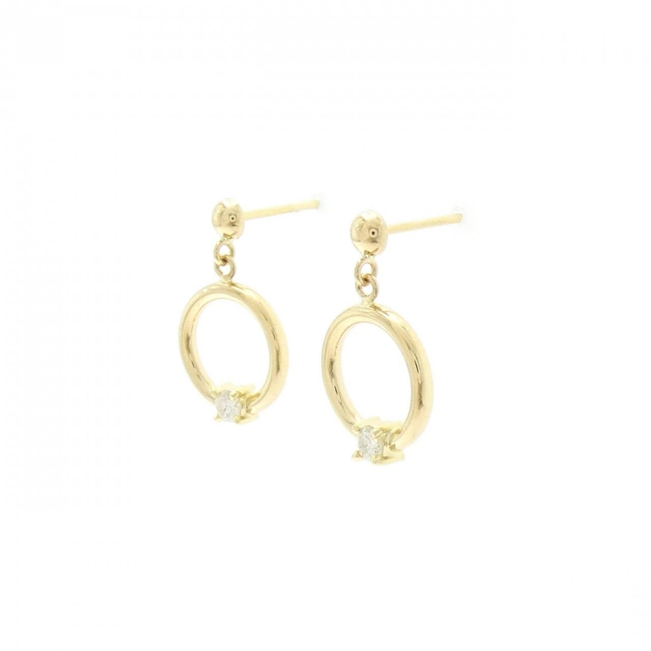 K18YG ダイヤモンド ピアス 0.10CT
