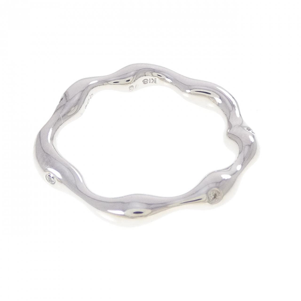 K18WG ダイヤモンド リング 0.04CT