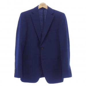 Belvest 承る テーラードジャケット 44(S位) 青x白(チェック) 【古着  