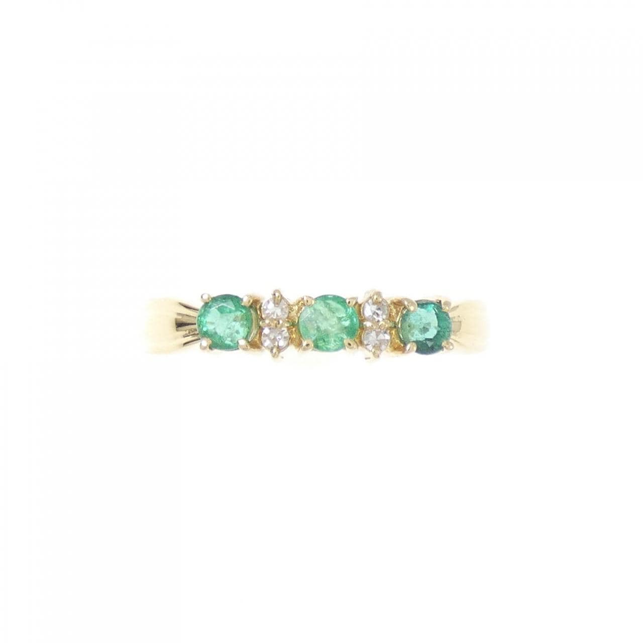 K18YG エメラルド リング 0.30CT