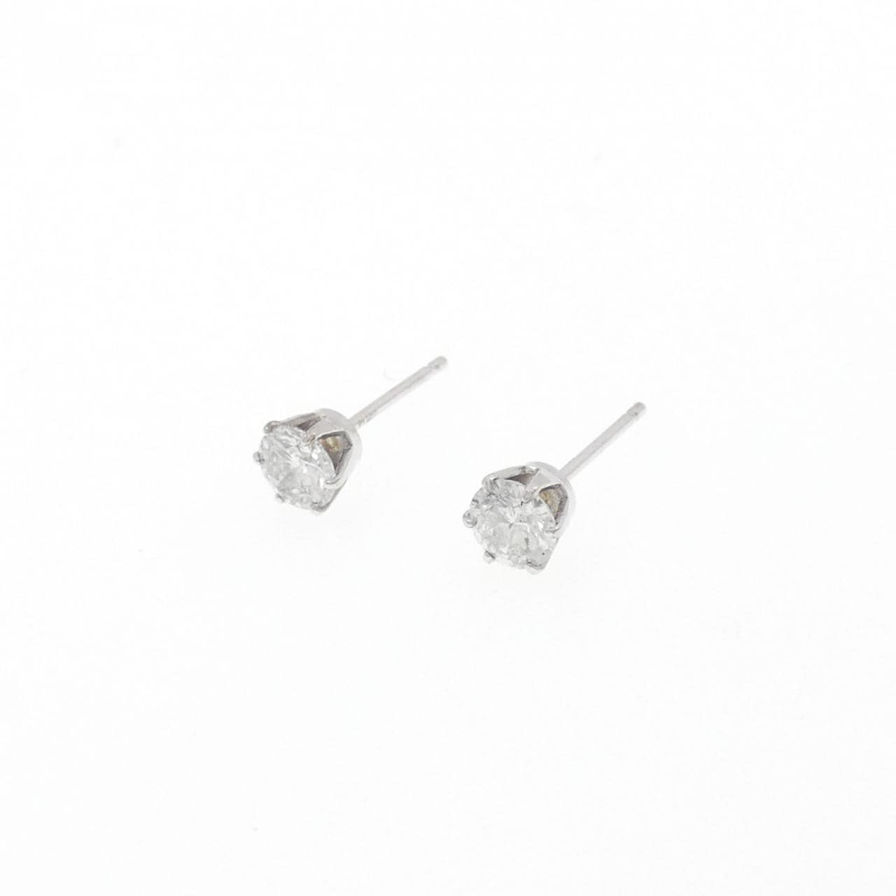 PT900 ソリティア ダイヤモンド ピアス 0.57CT