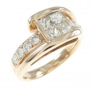 K18PG ダイヤモンド リング 1.00CT