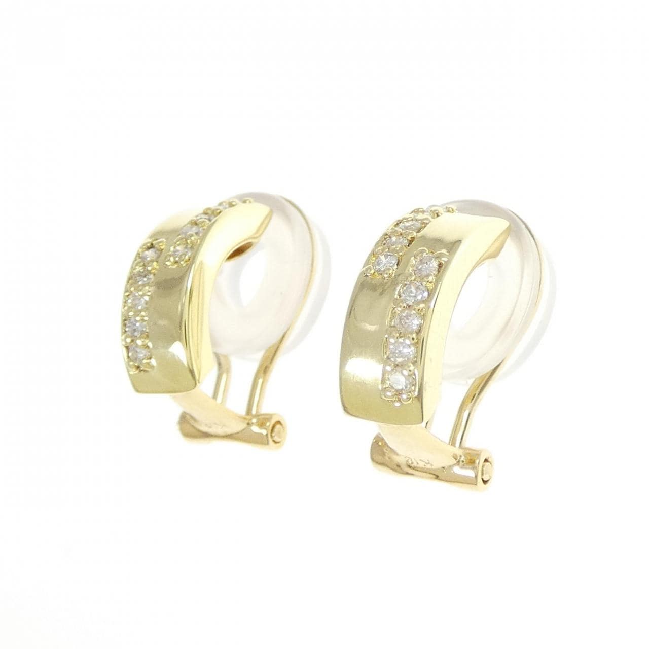 K18YG Diamond earrings 0.14CT