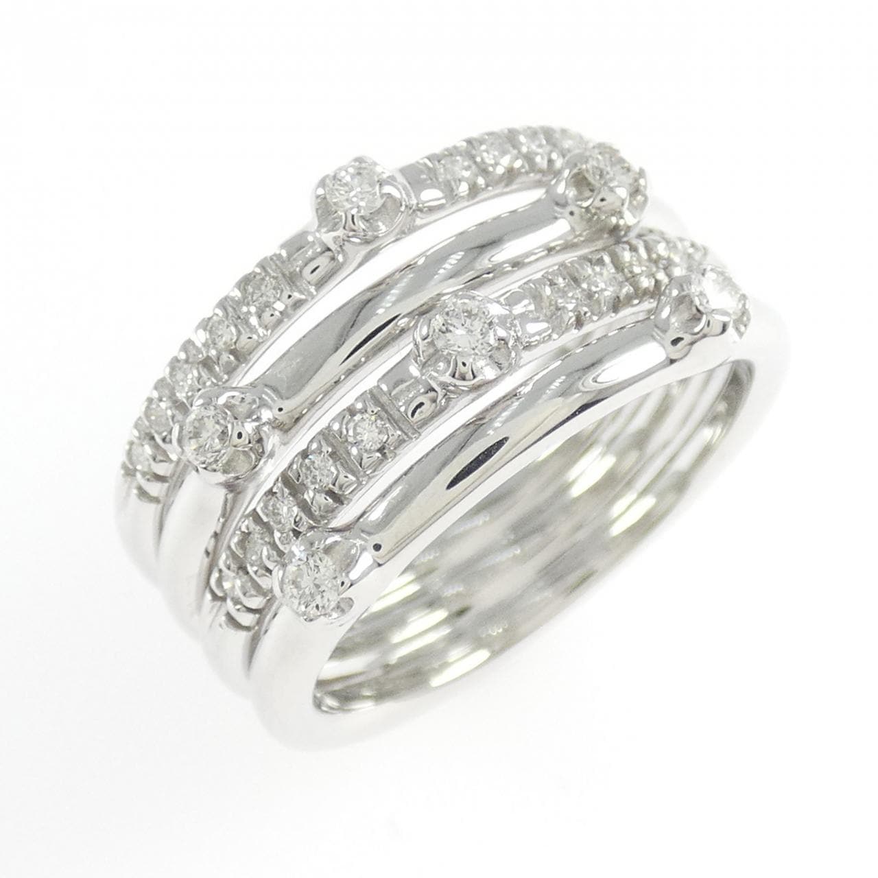 K18WG ダイヤモンド リング