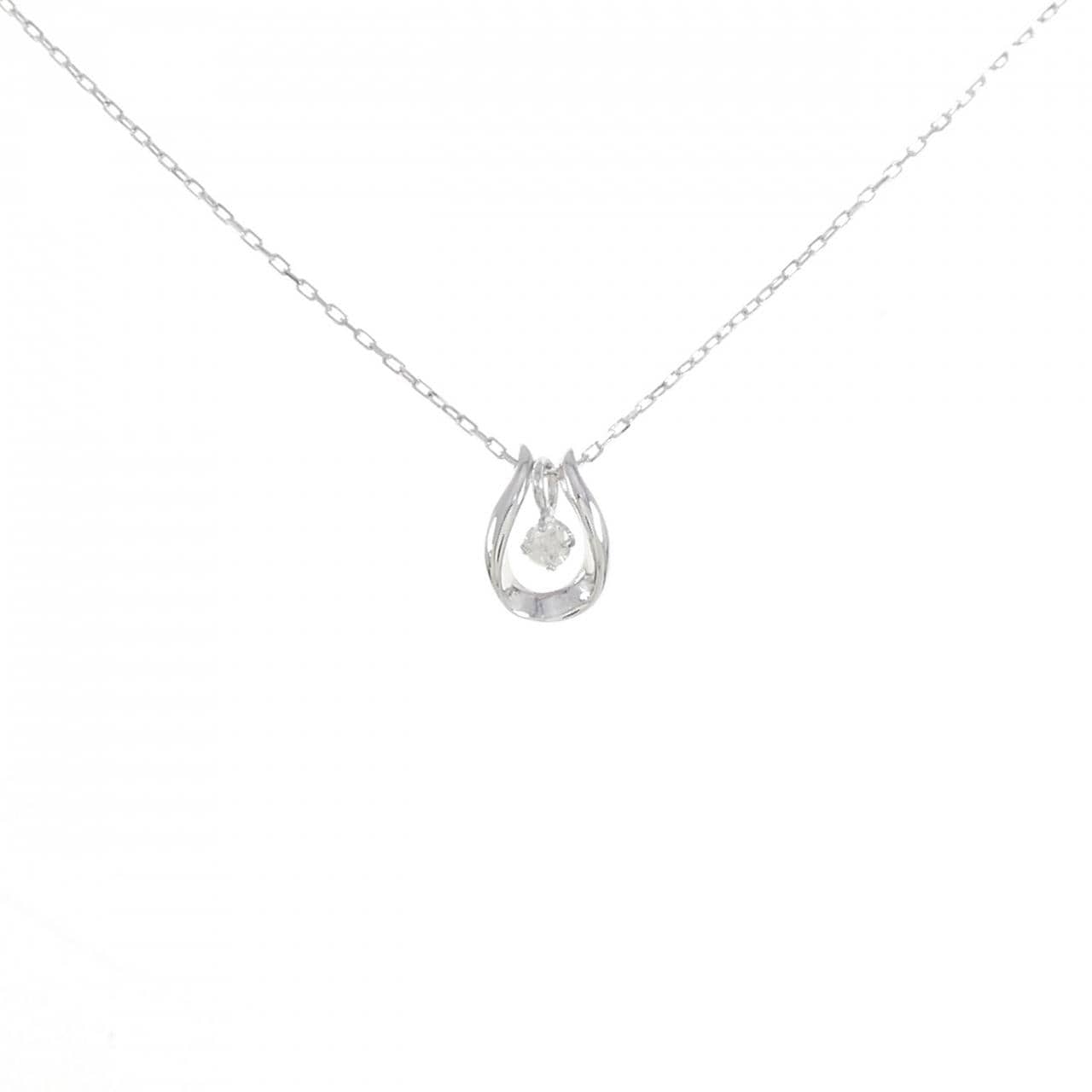 K10WG ダイヤモンド ネックレス 0.03CT