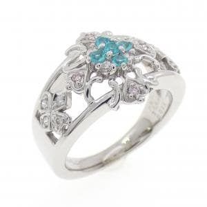 K18WG トルマリン リング 0.08CT