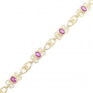 K18YG ルビー ブレスレット 1.77CT