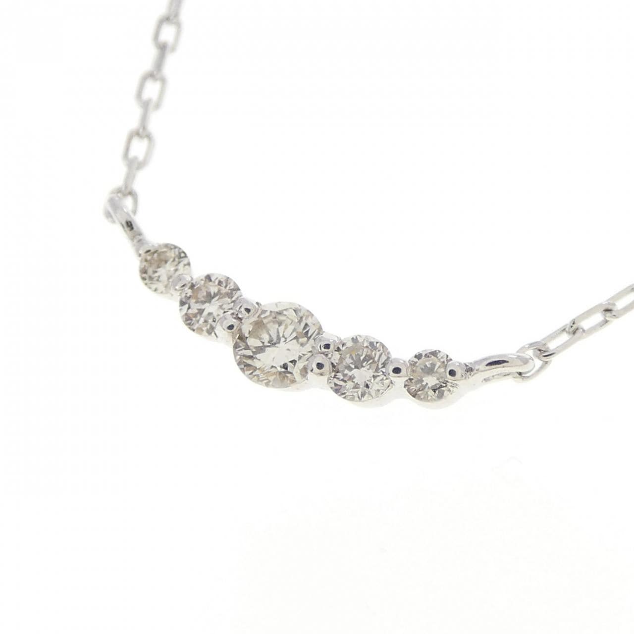 K10WG ダイヤモンド ネックレス 0.10CT